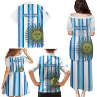 Argentina Football Custom Family Matching Puletasi and Hawaiian Shirt Vamos La Albiceleste 2026 Version - Wonder Print Shop
