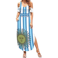 Argentina Football Custom Family Matching Summer Maxi Dress and Hawaiian Shirt Vamos La Albiceleste 2026 Version - Wonder Print Shop