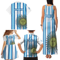 Argentina Football Custom Family Matching Tank Maxi Dress and Hawaiian Shirt Vamos La Albiceleste 2026 Version - Wonder Print Shop