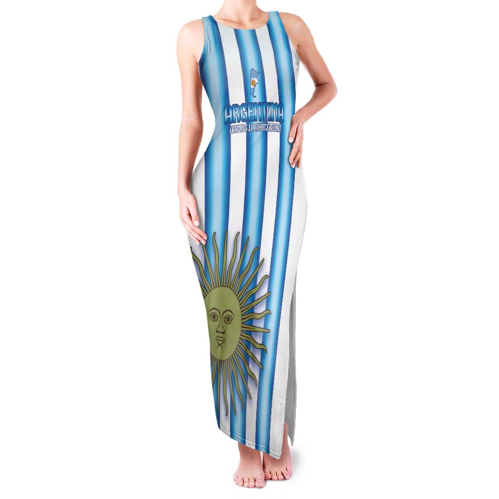 Argentina Football Custom Family Matching Tank Maxi Dress and Hawaiian Shirt Vamos La Albiceleste 2026 Version - Wonder Print Shop