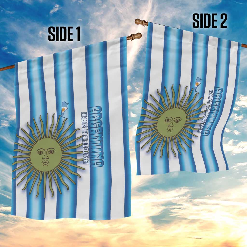 Argentina Football Garden Flag Vamos La Albiceleste 2026 Version - Wonder Print Shop