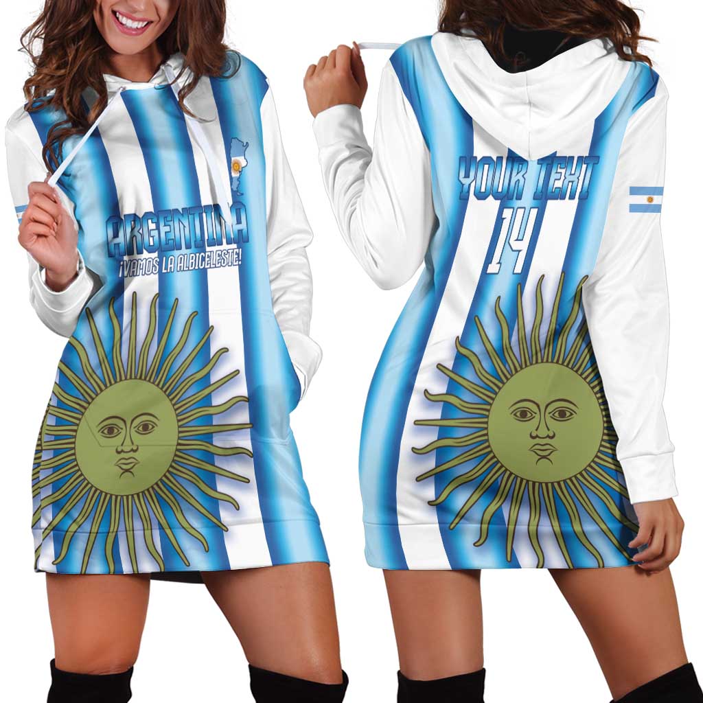 Argentina Football Custom Hoodie Dress Vamos La Albiceleste 2026 Version - Wonder Print Shop