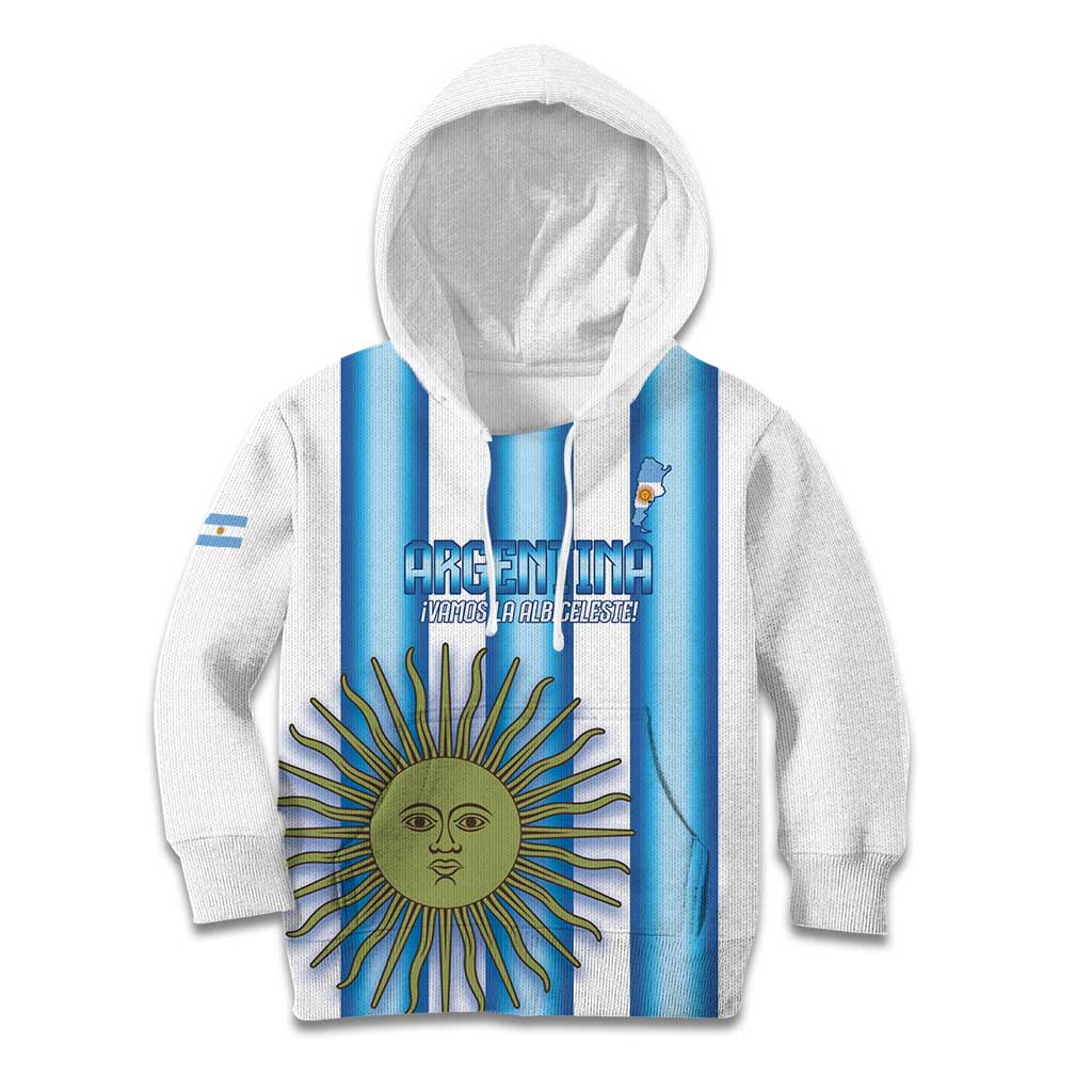 Argentina Football Custom Kid Hoodie Vamos La Albiceleste 2026 Version - Wonder Print Shop
