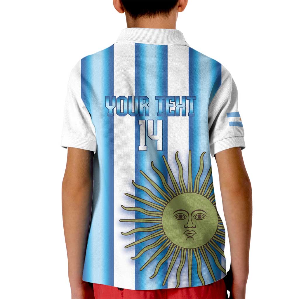 Argentina Football Custom Kid Polo Shirt Vamos La Albiceleste 2026 Version - Wonder Print Shop