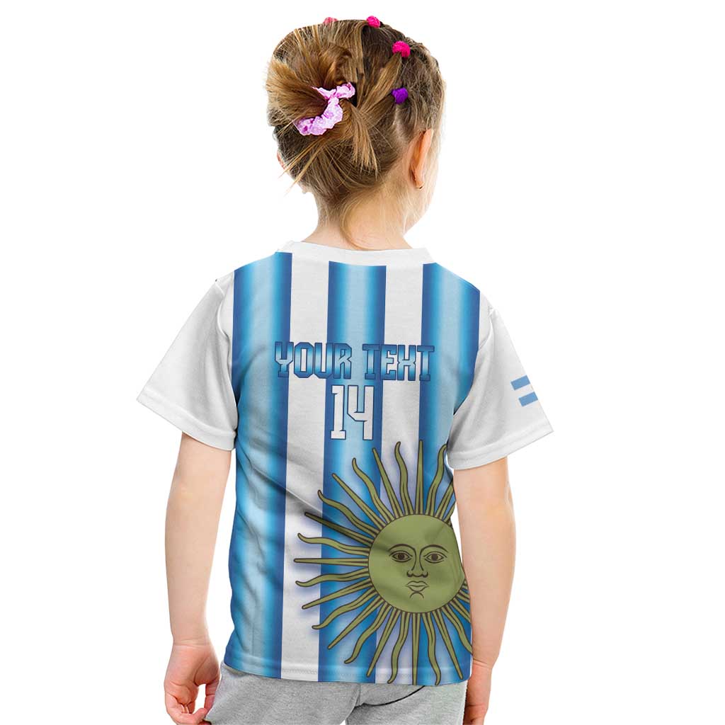 Argentina Football Custom Kid T Shirt Vamos La Albiceleste 2026 Version - Wonder Print Shop