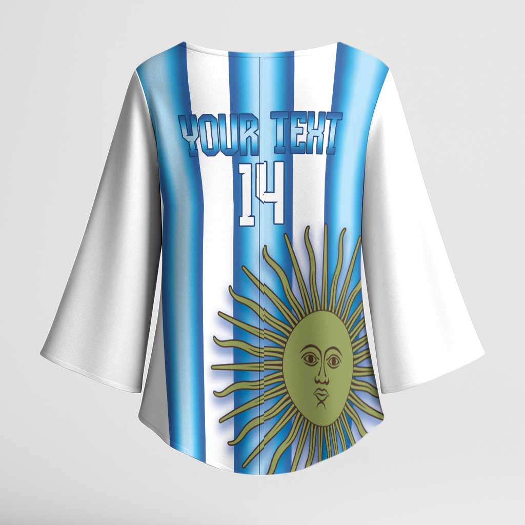Argentina Football Custom Kimono Sleeve Blouse Vamos La Albiceleste 2026 Version - Wonder Print Shop