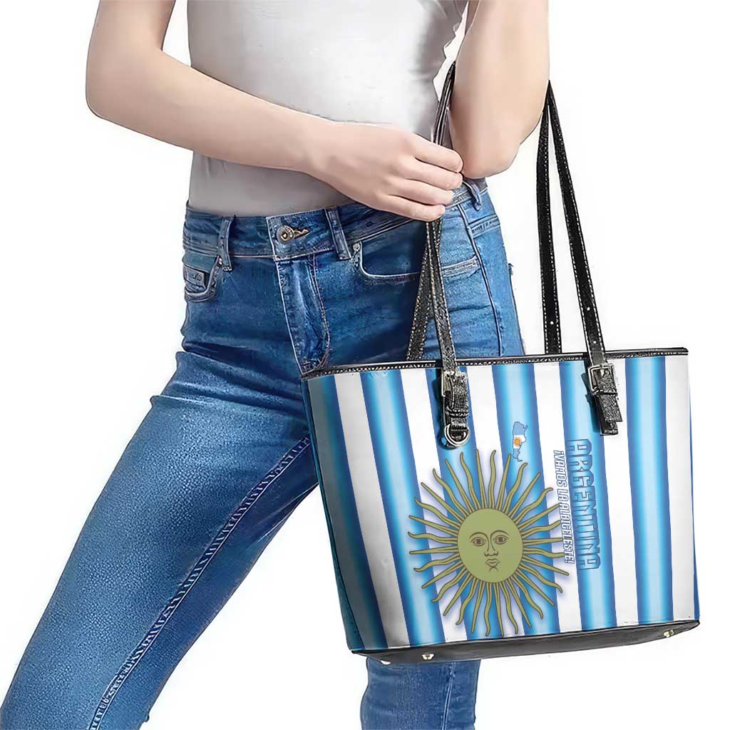 Argentina Football Leather Tote Bag Vamos La Albiceleste 2026 Version - Wonder Print Shop