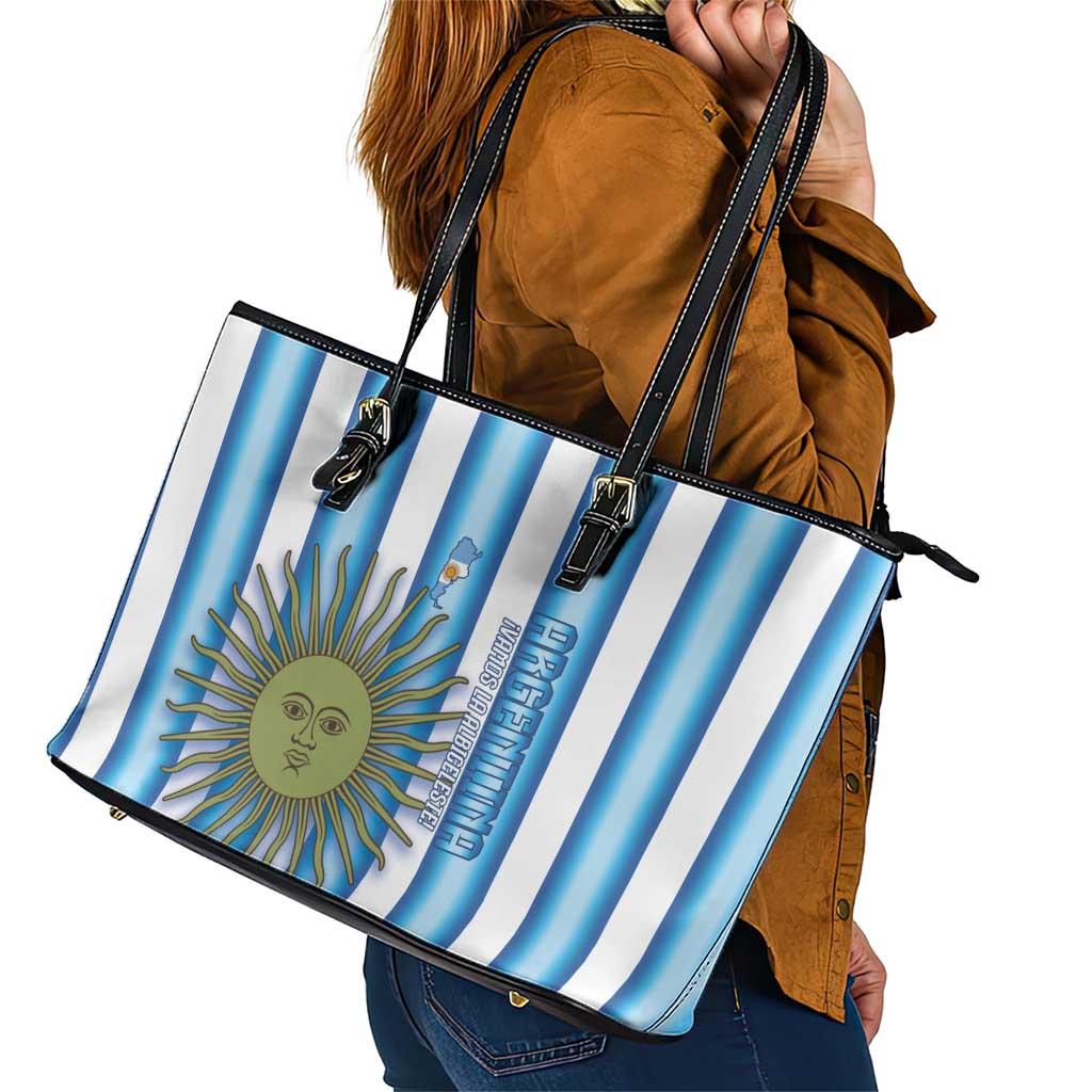 Argentina Football Leather Tote Bag Vamos La Albiceleste 2026 Version - Wonder Print Shop
