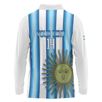 Argentina Football Custom Long Sleeve Polo Shirt Vamos La Albiceleste 2026 Version - Wonder Print Shop