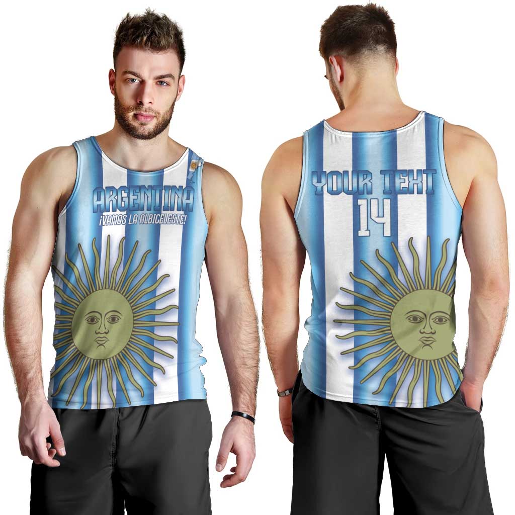 Argentina Football Custom Men Tank Top Vamos La Albiceleste 2026 Version - Wonder Print Shop