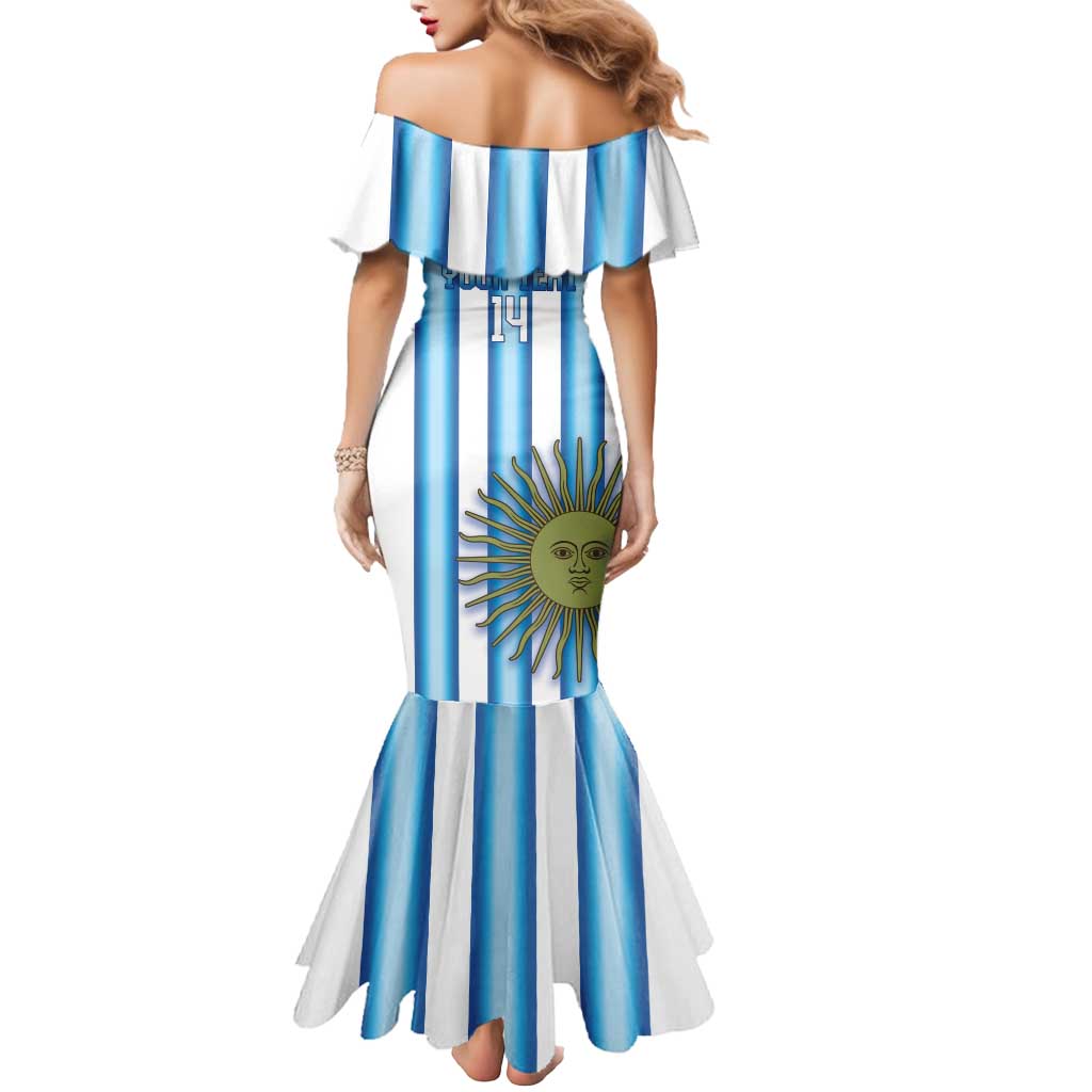 Argentina Football Custom Mermaid Dress Vamos La Albiceleste 2026 Version - Wonder Print Shop