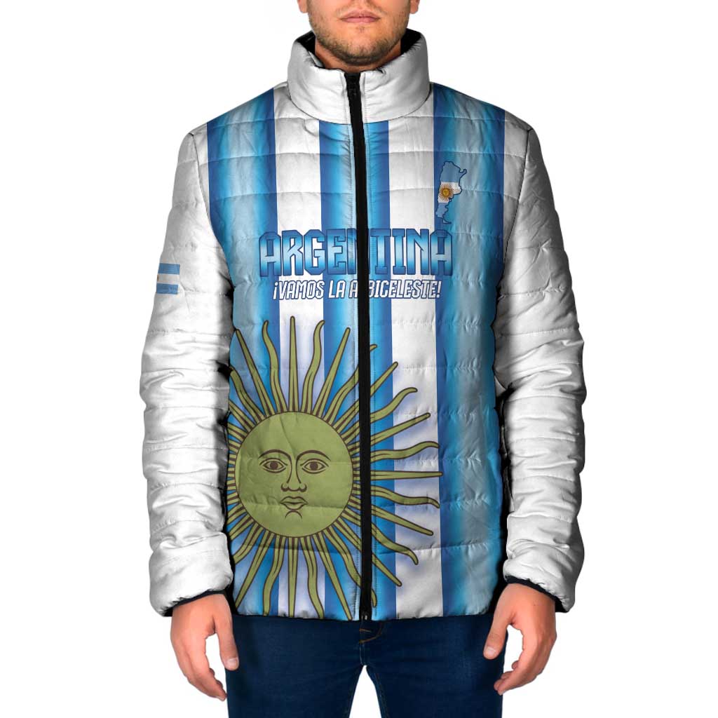Argentina Football Custom Padded Jacket Vamos La Albiceleste 2026 Version - Wonder Print Shop