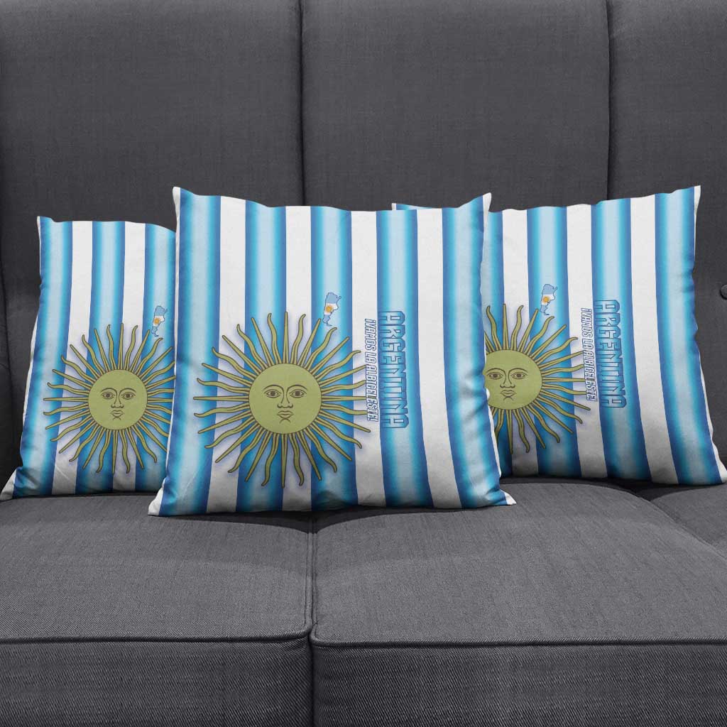 Argentina Football Pillow Cover Vamos La Albiceleste 2026 Version - Wonder Print Shop