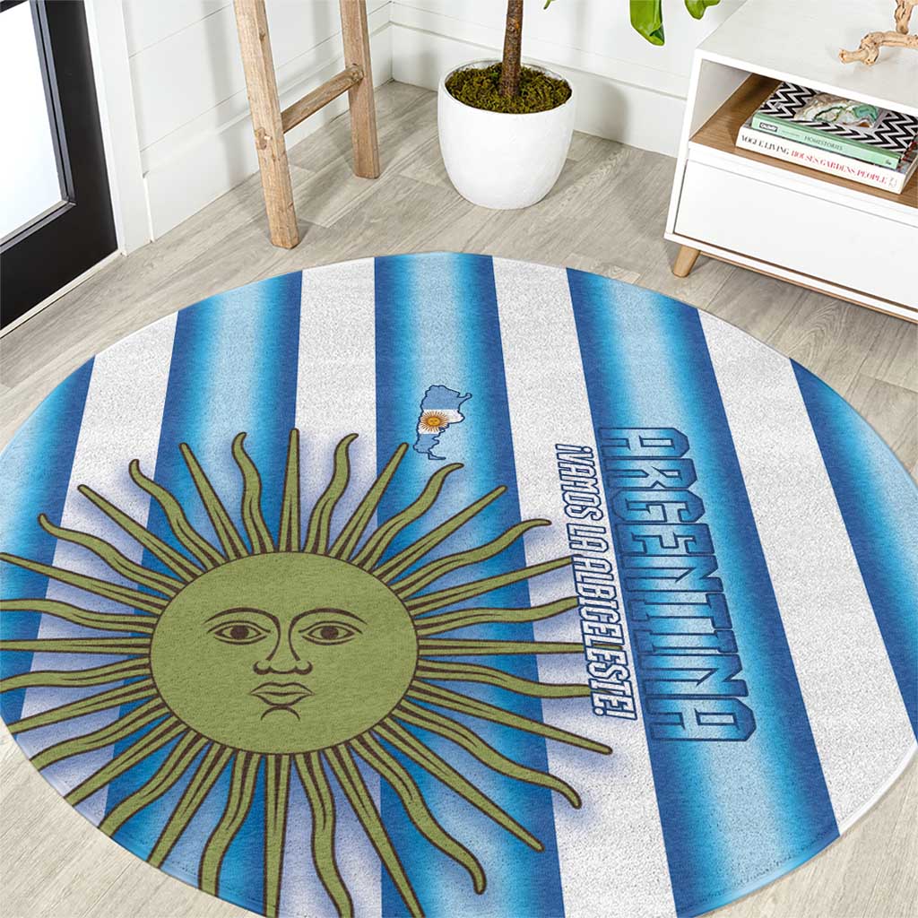 Argentina Football Round Carpet Vamos La Albiceleste 2026 Version - Wonder Print Shop