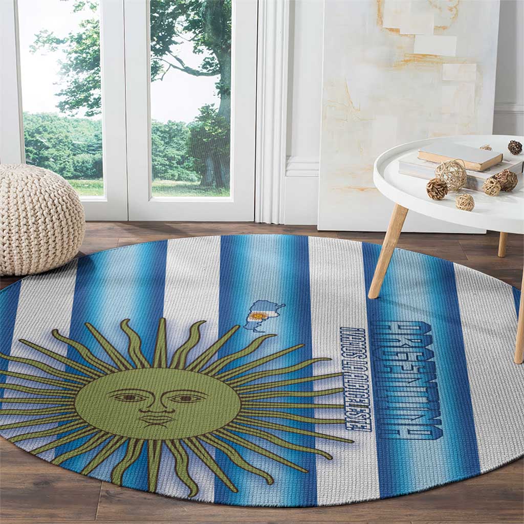 Argentina Football Round Carpet Vamos La Albiceleste 2026 Version - Wonder Print Shop