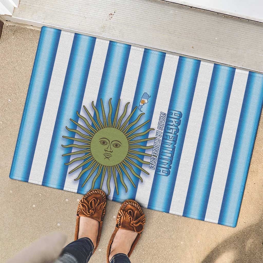 Argentina Football Rubber Doormat Vamos La Albiceleste 2026 Version - Wonder Print Shop