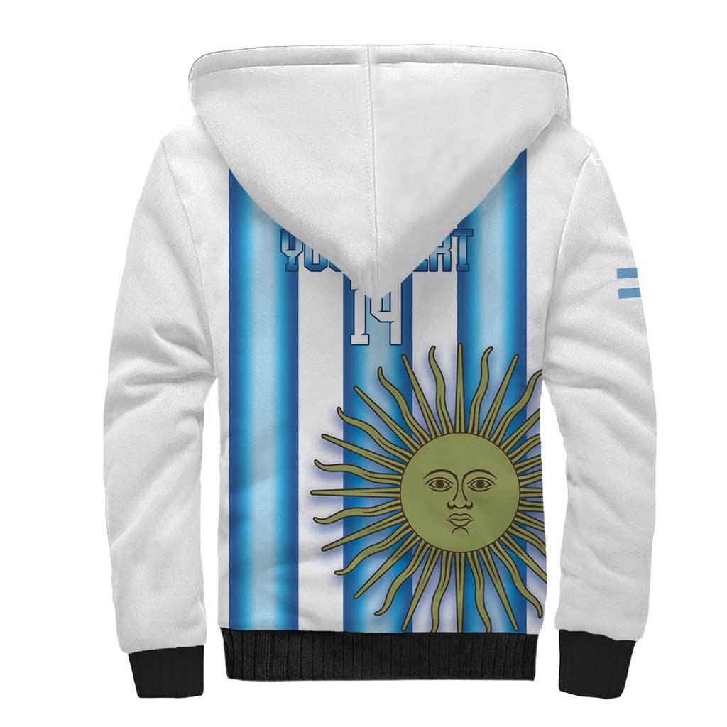 Argentina Football Custom Sherpa Hoodie Vamos La Albiceleste 2026 Version - Wonder Print Shop