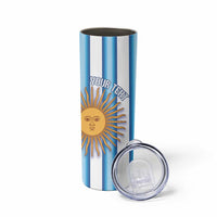 Argentina Football Custom Skinny Tumbler Vamos La Albiceleste 2026 Version - Wonder Print Shop