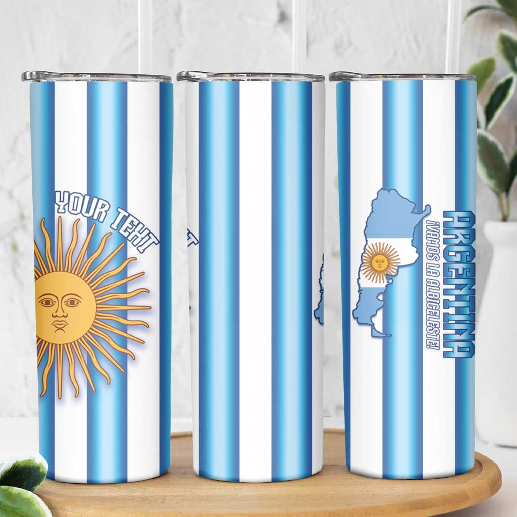 Argentina Football Custom Skinny Tumbler Vamos La Albiceleste 2026 Version - Wonder Print Shop