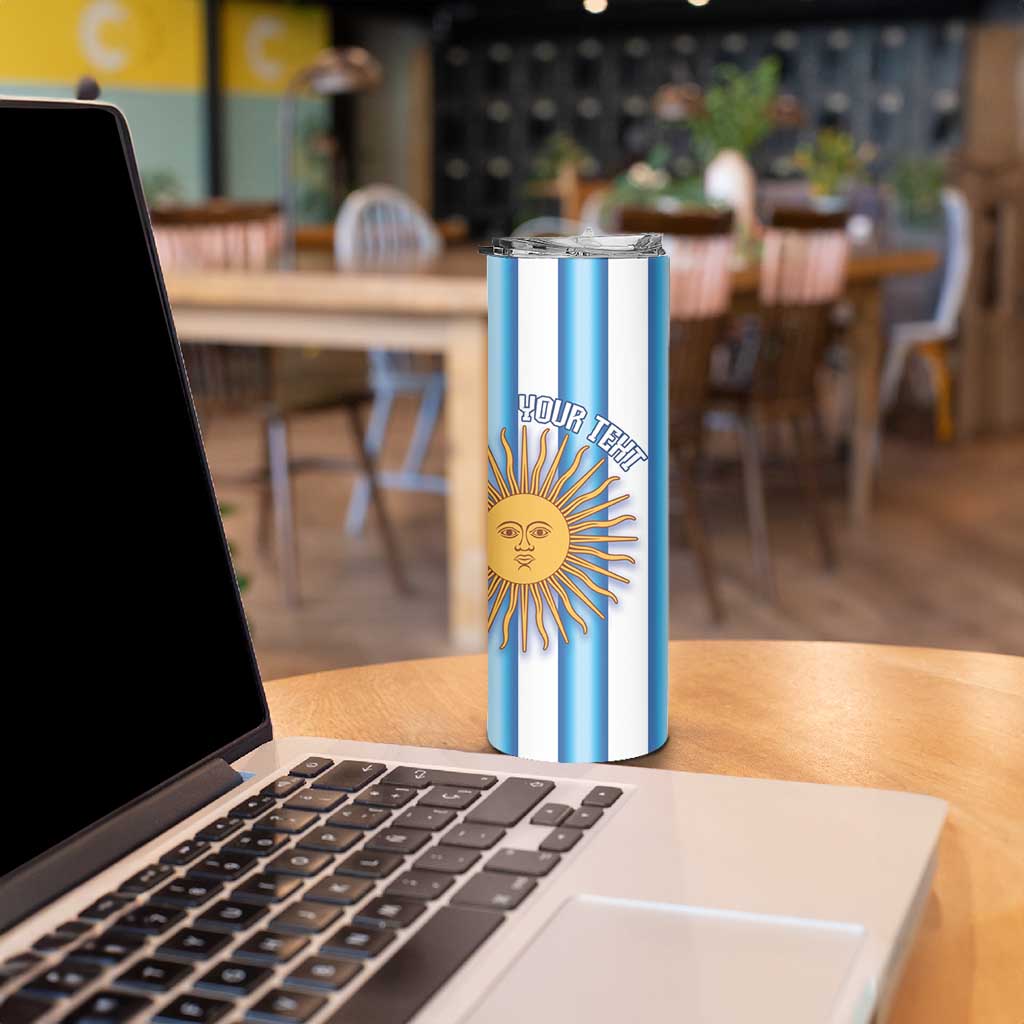 Argentina Football Custom Skinny Tumbler Vamos La Albiceleste 2026 Version - Wonder Print Shop