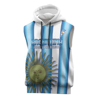 Argentina Football Custom Sleeveless Hoodie Vamos La Albiceleste 2026 Version - Wonder Print Shop