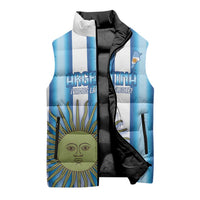 Argentina Football Custom Sleeveless Puffer Jacket Vamos La Albiceleste 2026 Version - Wonder Print Shop
