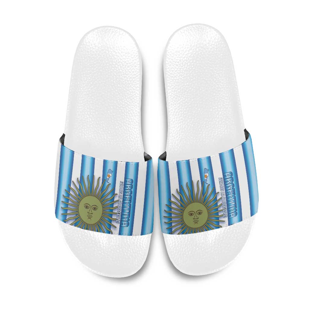 Argentina Football Slide Sandals Vamos La Albiceleste 2026 Version - Wonder Print Shop