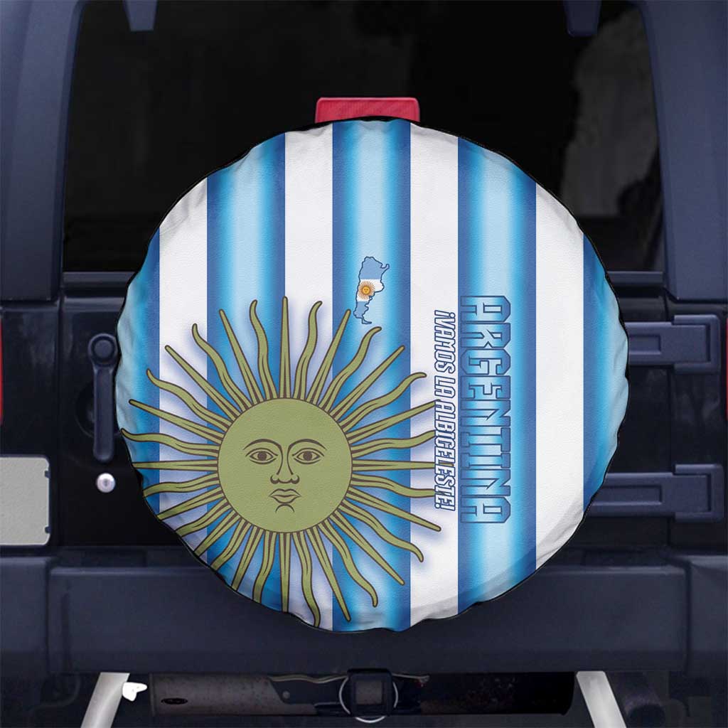 Argentina Football Spare Tire Cover Vamos La Albiceleste 2026 Version - Wonder Print Shop
