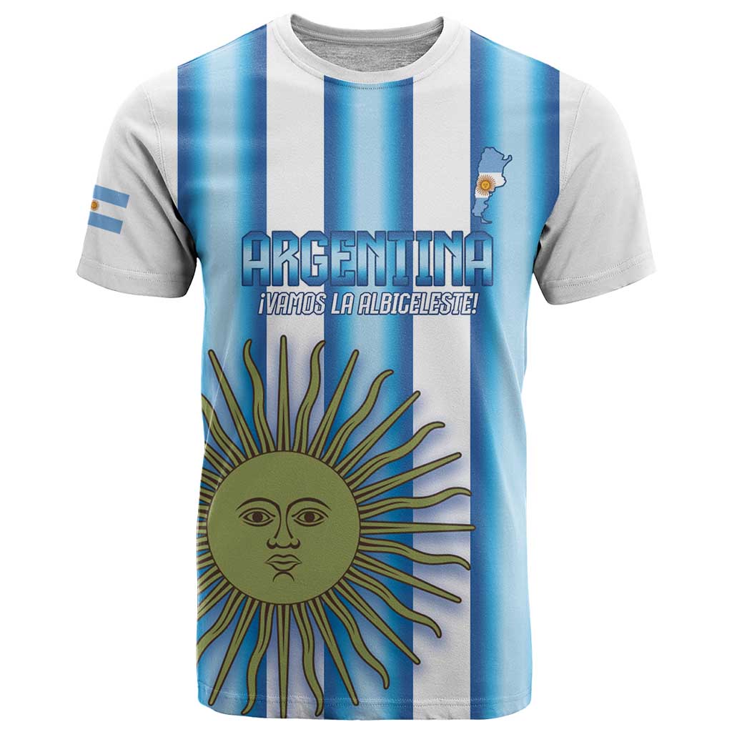 Argentina Football Custom T Shirt Vamos La Albiceleste 2026 Version - Wonder Print Shop