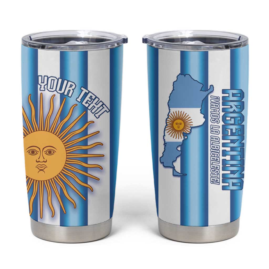 Argentina Football Custom Tumbler Cup Vamos La Albiceleste 2026 Version - Wonder Print Shop