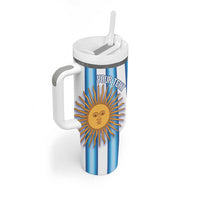 Argentina Football Custom Tumbler With Handle Vamos La Albiceleste 2026 Version - Wonder Print Shop
