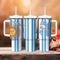 Argentina Football Custom Tumbler With Handle Vamos La Albiceleste 2026 Version - Wonder Print Shop