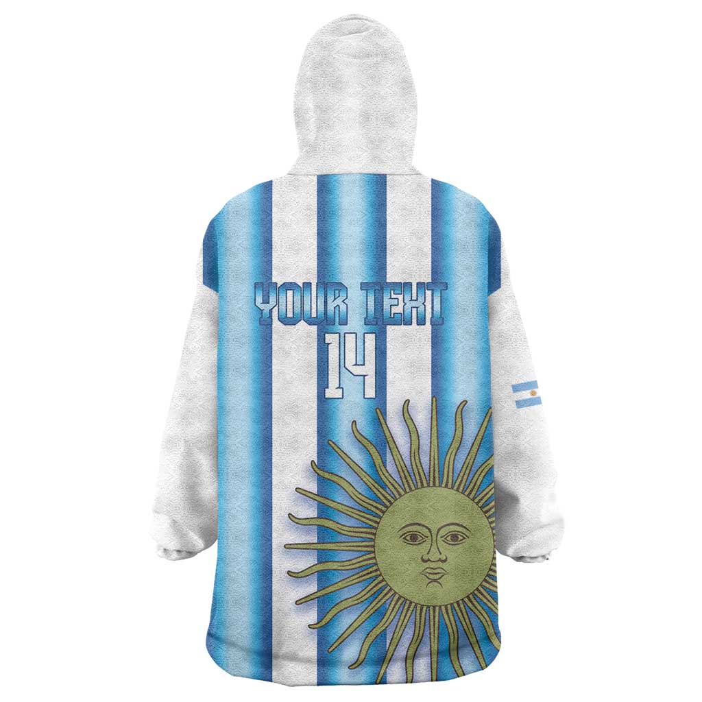 Argentina Football Custom Wearable Blanket Hoodie Vamos La Albiceleste 2026 Version - Wonder Print Shop