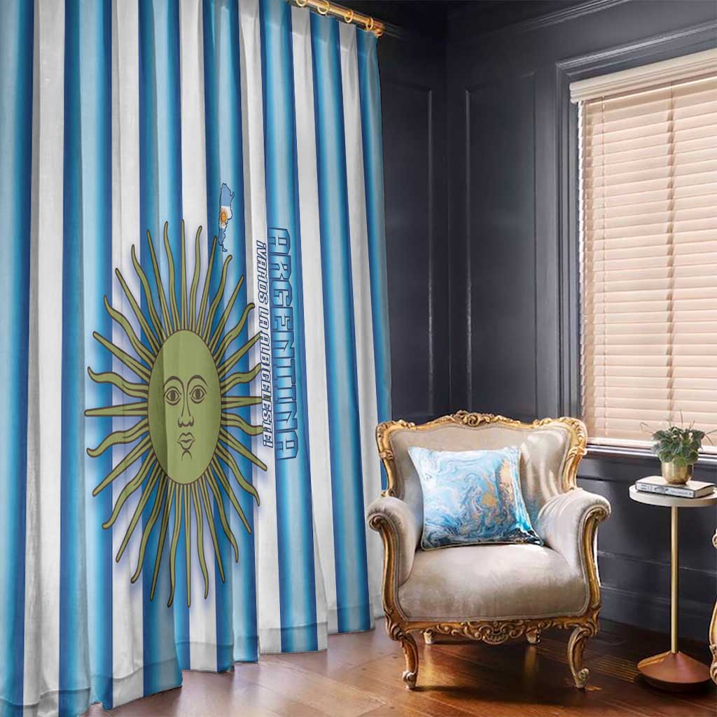 Argentina Football Window Curtain Vamos La Albiceleste 2026 Version - Wonder Print Shop