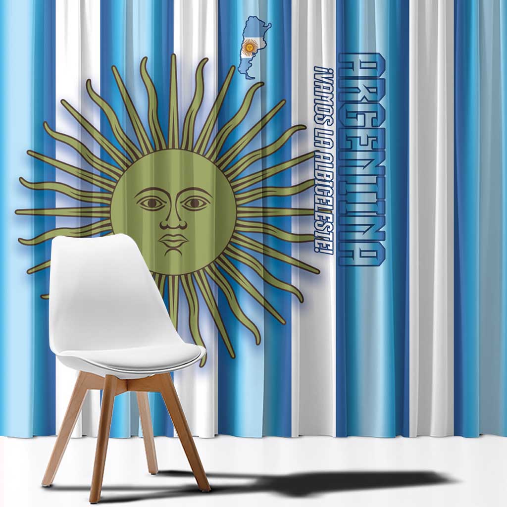 Argentina Football Window Curtain Vamos La Albiceleste 2026 Version - Wonder Print Shop