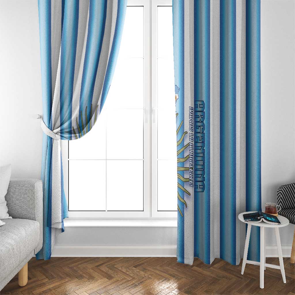 Argentina Football Window Curtain Vamos La Albiceleste 2026 Version - Wonder Print Shop