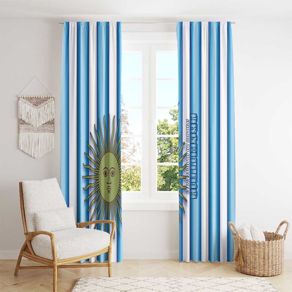 Argentina Football Window Curtain Vamos La Albiceleste 2026 Version - Wonder Print Shop