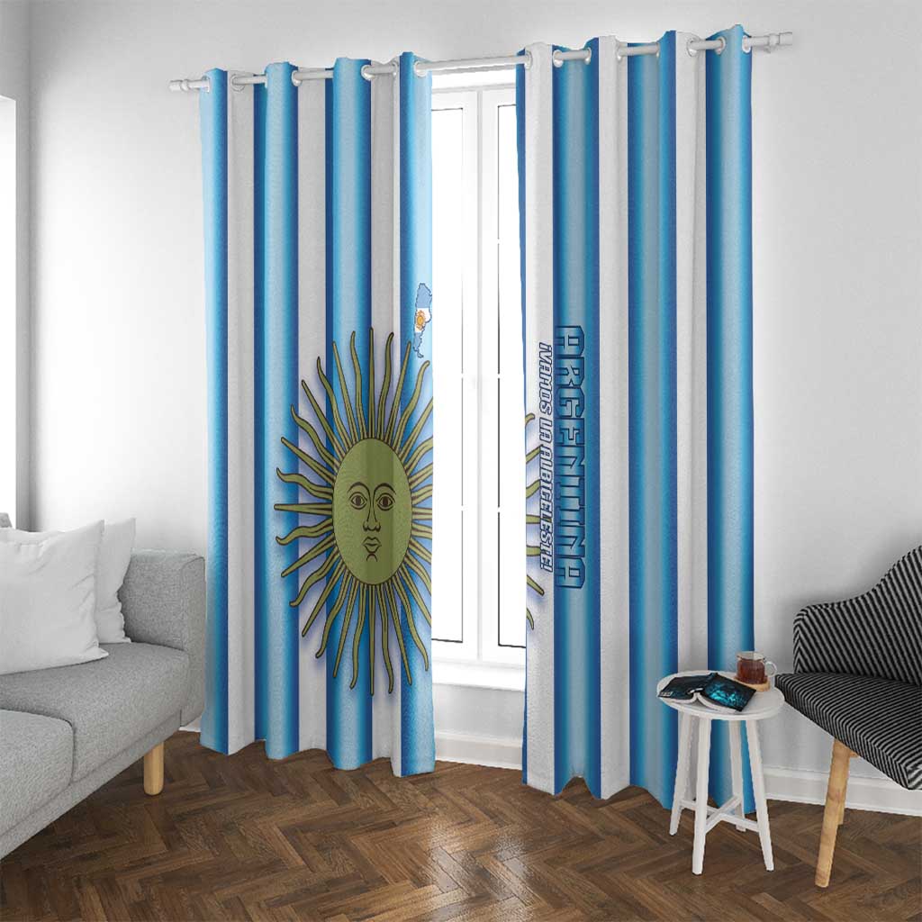 Argentina Football Window Curtain Vamos La Albiceleste 2026 Version - Wonder Print Shop