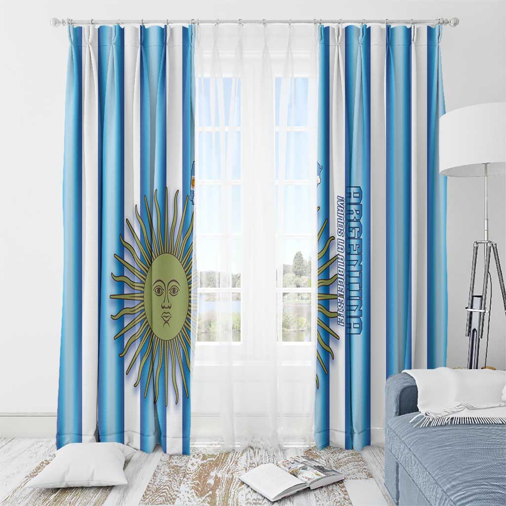 Argentina Football Window Curtain Vamos La Albiceleste 2026 Version - Wonder Print Shop