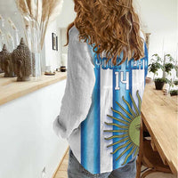Argentina Football Custom Women Casual Shirt Vamos La Albiceleste 2026 Version - Wonder Print Shop