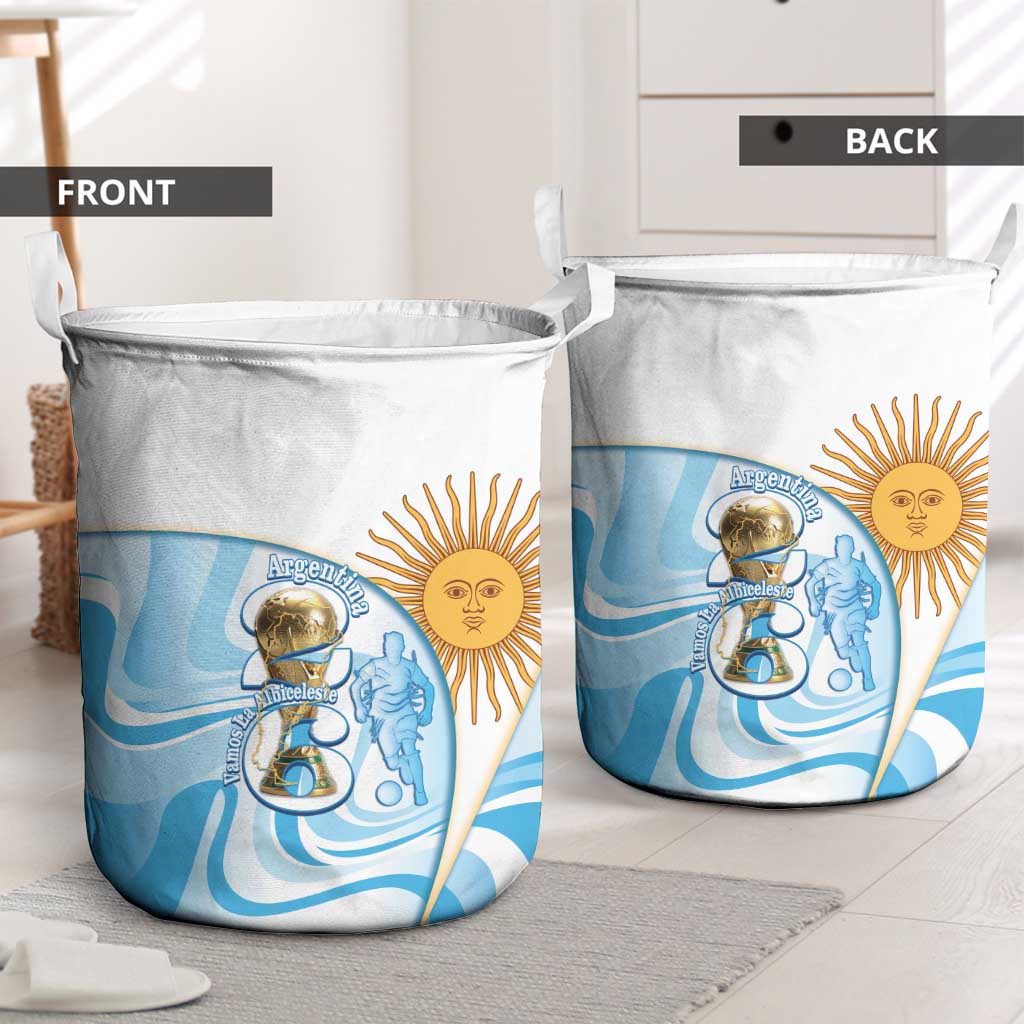 Argentina Football Laundry Basket 2026 Trophy Vamos La Albiceleste - Wonder Print Shop