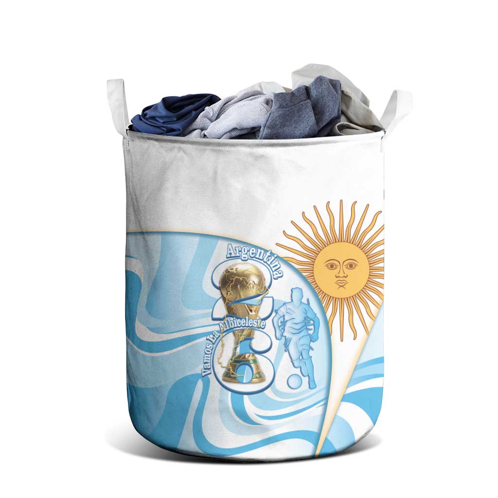 Argentina Football Laundry Basket 2026 Trophy Vamos La Albiceleste - Wonder Print Shop