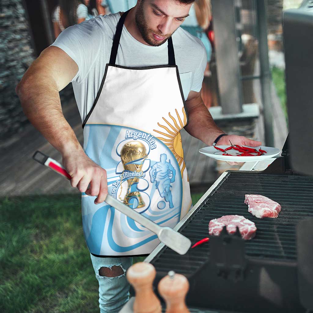 Argentina Football Apron 2026 Trophy Vamos La Albiceleste - Wonder Print Shop