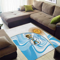 Argentina Football Area Rug 2026 Trophy Vamos La Albiceleste - Wonder Print Shop