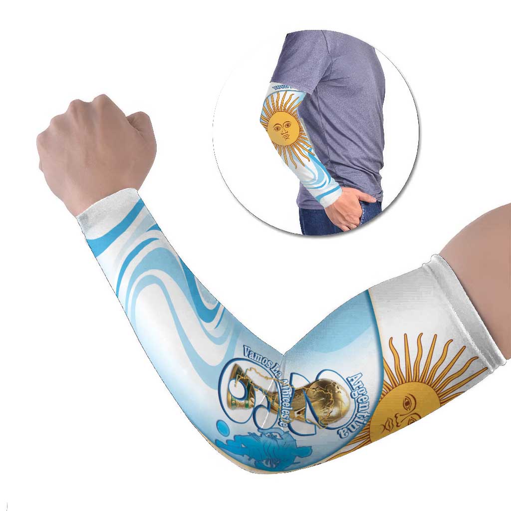 Argentina Football Personalized Arm Sleeves 2026 Trophy Vamos La Albiceleste - Wonder Print Shop