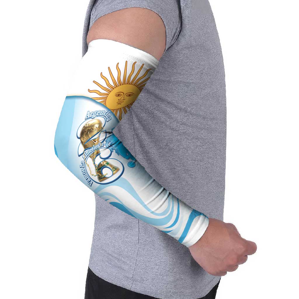 Argentina Football Personalized Arm Sleeves 2026 Trophy Vamos La Albiceleste - Wonder Print Shop