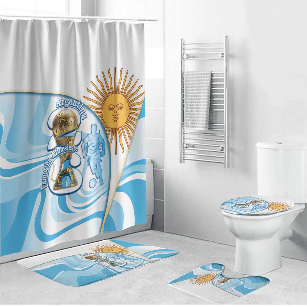 Argentina Football Bathroom Set 2026 Trophy Vamos La Albiceleste - Wonder Print Shop