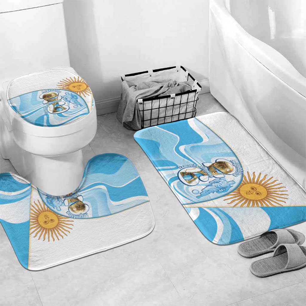 Argentina Football Bathroom Set 2026 Trophy Vamos La Albiceleste - Wonder Print Shop