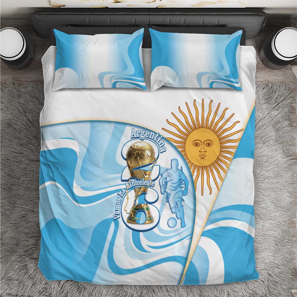 Argentina Football Bedding Set 2026 Trophy Vamos La Albiceleste - Wonder Print Shop