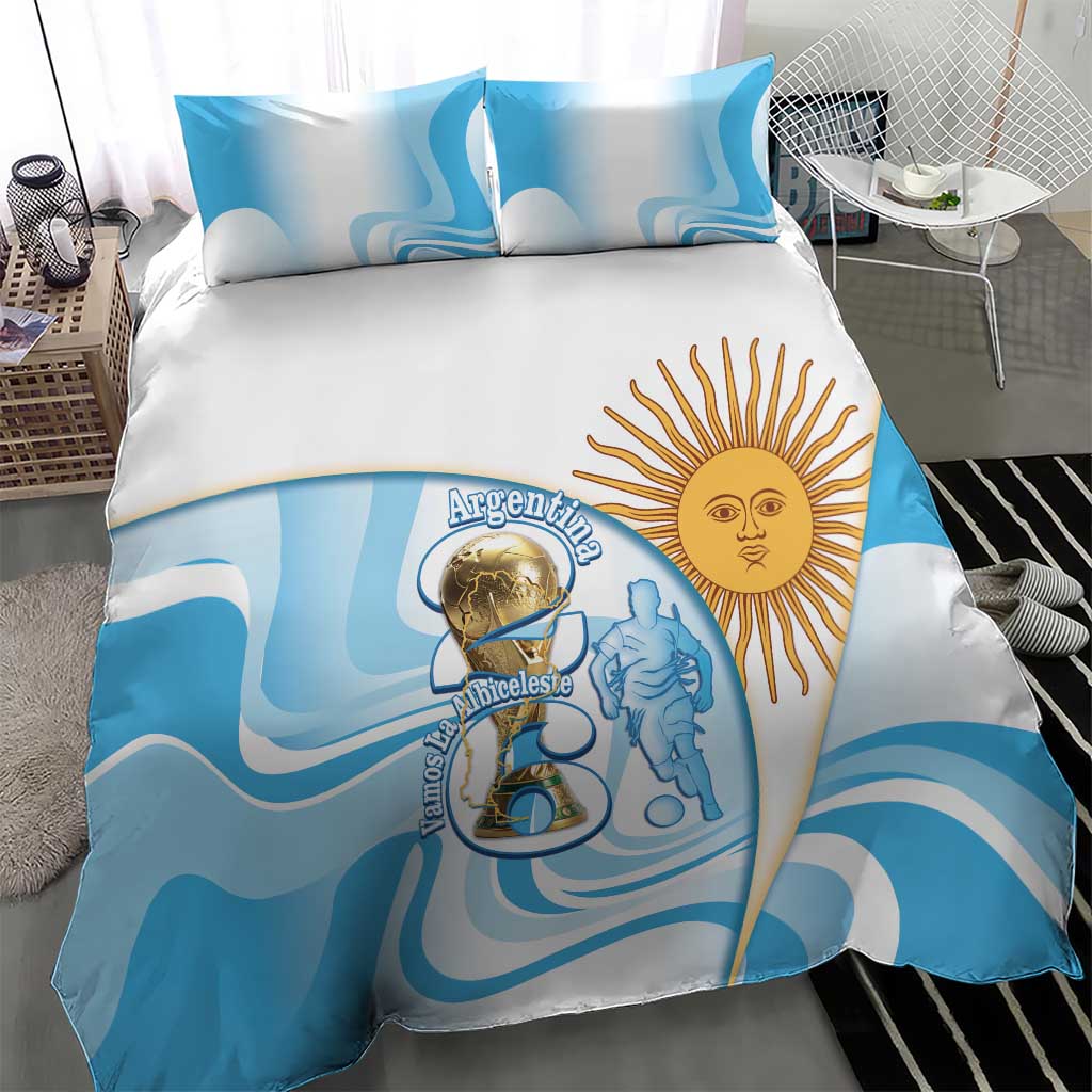 Argentina Football Bedding Set 2026 Trophy Vamos La Albiceleste - Wonder Print Shop
